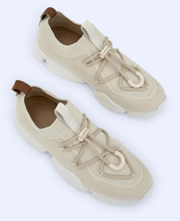 Adolfo Dominguez Chaussures*Baskets A Lacets En Forme De Huit Beige/Blanc