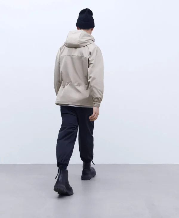 Adolfo Dominguez Vêtements D'Extérieur*Blouson Kangourou A Maxi Poche Et Capuche Pierre
