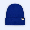 Adolfo Dominguez Chapeaux*Bonnet En Maille Cotelee De Coton Cobalt