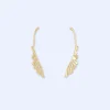 Adolfo Dominguez Bijuteria*Boucles D'Oreilles A Motif Feuille De Chou Dore