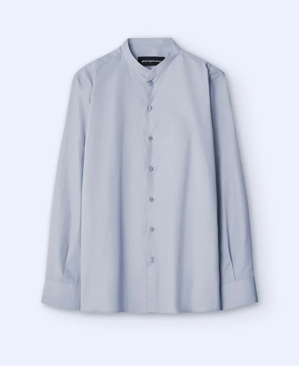 Adolfo Dominguez Chemises*Chemise A Col Mao En Coton Biologique Gris Clair