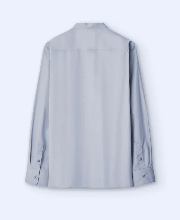 Adolfo Dominguez Chemises*Chemise A Col Mao En Coton Biologique Gris Clair