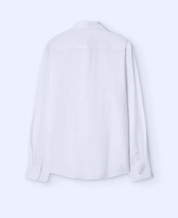 Adolfo Dominguez Chemises*Chemise A Col Mao En Lyocell Et Coton Blanc