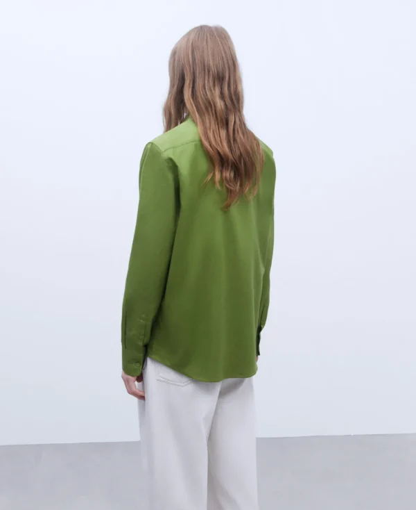 Adolfo Dominguez Chemises*Chemise Avec Maxi Poche En Coton Vert