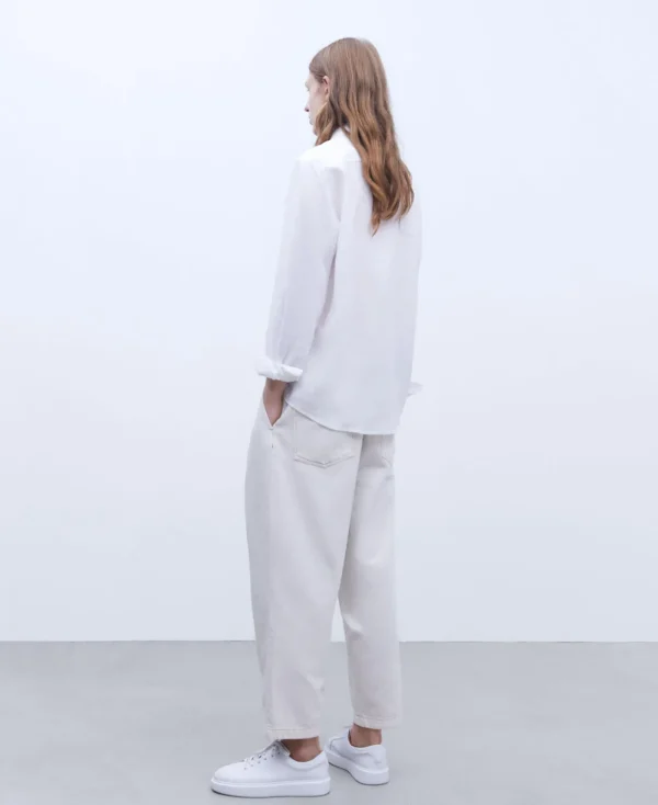 Adolfo Dominguez Chemises*Chemise Col A Revers En Pur Lin Blanc