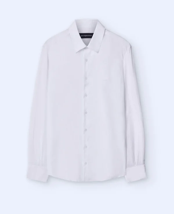 Adolfo Dominguez Chemises*Chemise Col A Revers En Pur Lin Blanc