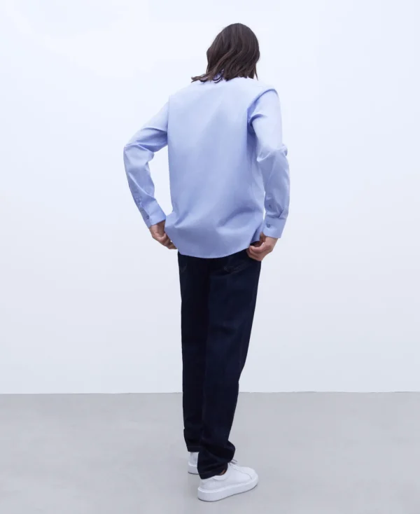 Adolfo Dominguez Chemises*Chemise En Coton Biologique Bleu Ciel
