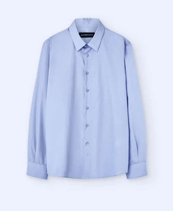 Adolfo Dominguez Chemises*Chemise En Coton Biologique Bleu Ciel
