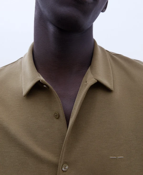 Adolfo Dominguez T-Shirts Et Polos*Chemise En Modal Kaki