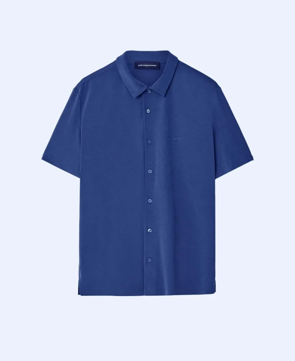 Adolfo Dominguez T-Shirts Et Polos*Chemise En Modal Bleu Marine