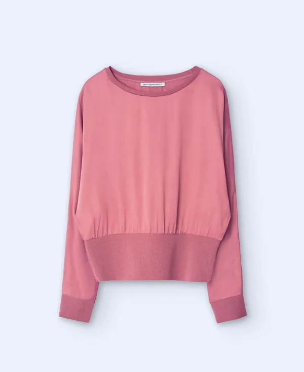 Adolfo Dominguez Chemises Et Tops*Chemise Fluide A Manches Japonaises Rose