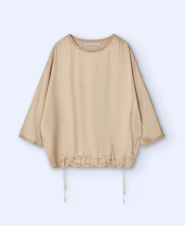 Adolfo Dominguez Chemises Et Tops*Chemise Fluide Avec Cordon Camel