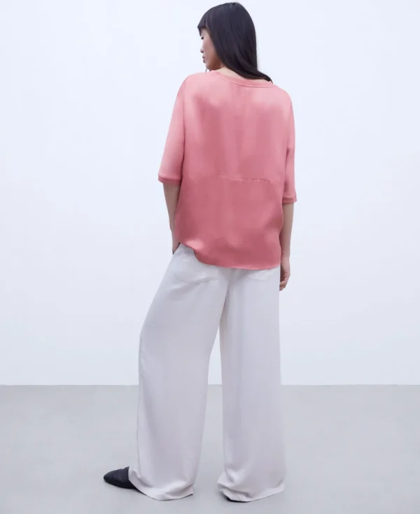 Adolfo Dominguez Chemises Et Tops*Chemise Fluide En Viscose Rose