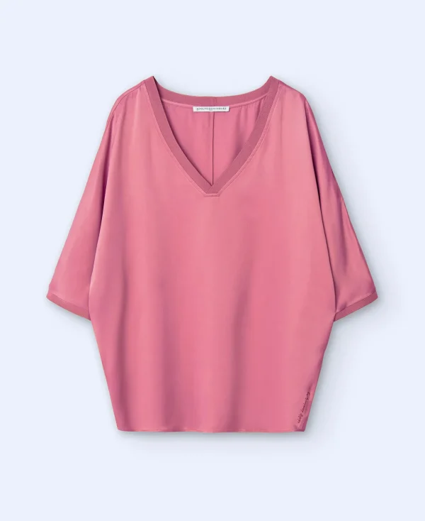 Adolfo Dominguez Chemises Et Tops*Chemise Fluide En Viscose Rose