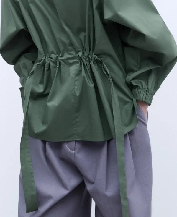 Adolfo Dominguez Chemises Et Tops*Chemise Froncee En Coton Vert