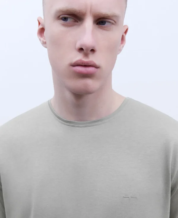 Adolfo Dominguez T-Shirts Et Polos*Chemise Regular Fit En Lyocell Et Coton Gris Clair