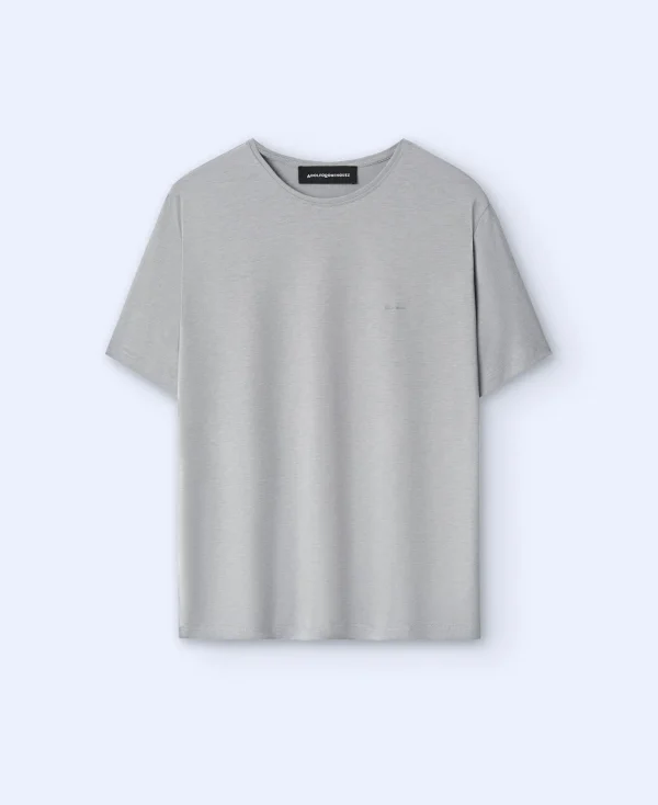 Adolfo Dominguez T-Shirts Et Polos*Chemise Regular Fit En Lyocell Et Coton Gris Clair