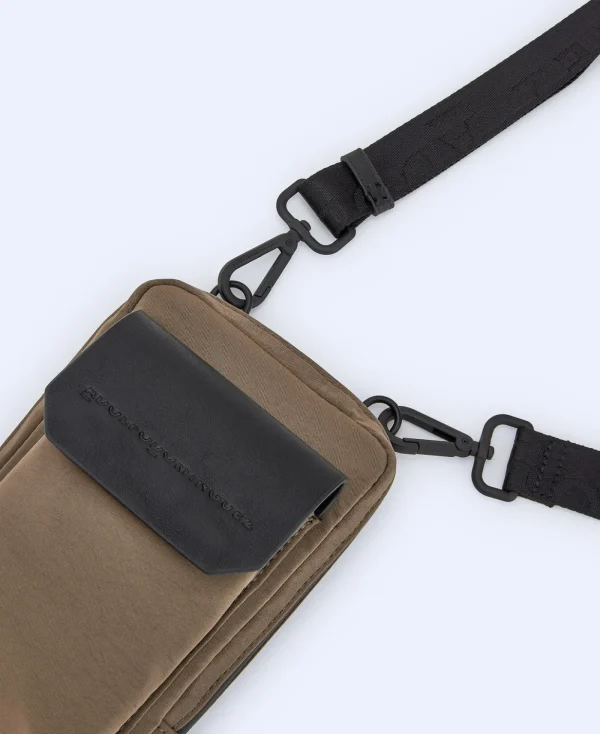Adolfo Dominguez Housse De Portable*Housse Pour Telephone En Polyester Recycle Marron