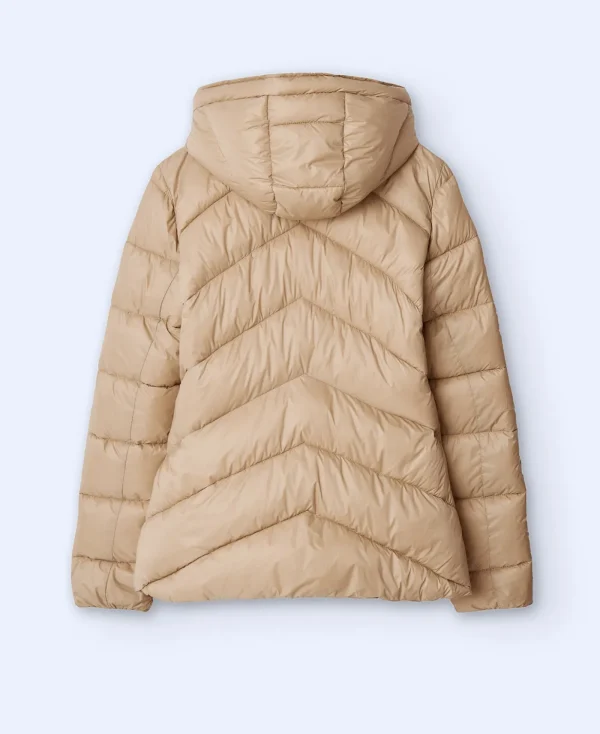 Adolfo Dominguez Vêtement D'Extérieur*Longue Veste Cintree Matelassee En Nylon Camel