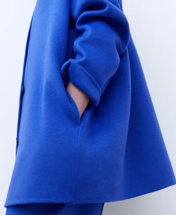 Adolfo Dominguez Vêtement D'Extérieur*Manteau Court Double Face Bleu Klein