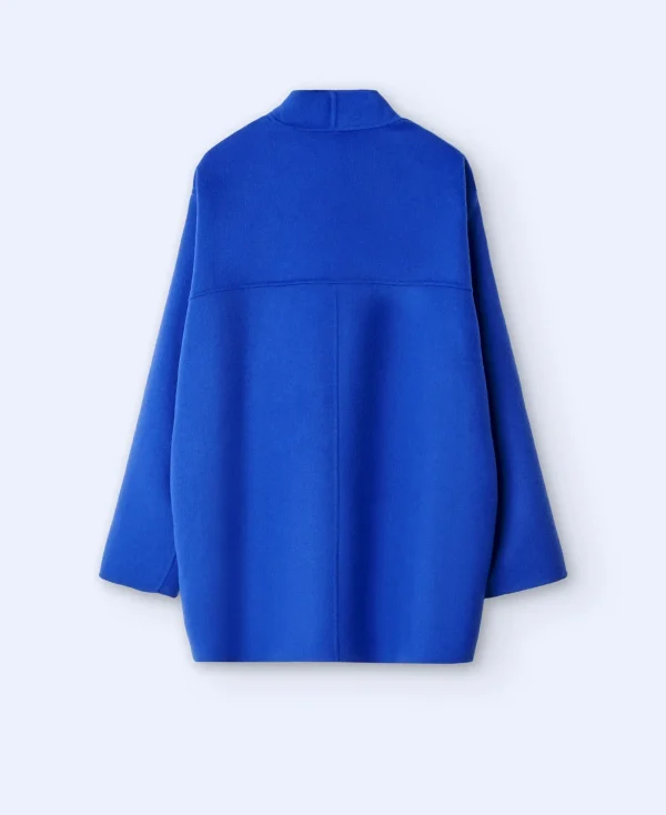Adolfo Dominguez Vêtement D'Extérieur*Manteau Court Double Face Bleu Klein