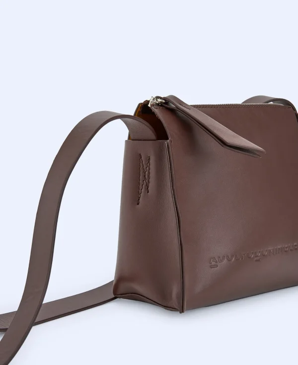 Adolfo Dominguez Sacs*Mini Sac Bandouliere Fabrique En Espagne Chocolat