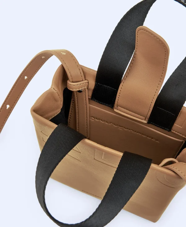 Adolfo Dominguez Sacs*Mini Sac En Matiere Recyclee Cuir Clair