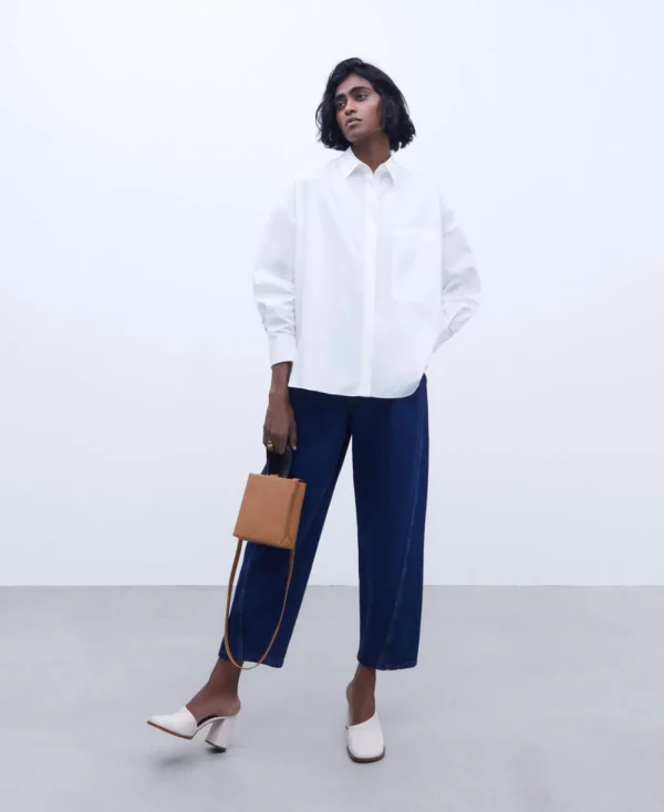 Adolfo Dominguez Sacs*Mini Sac En Matiere Recyclee Cuir Clair
