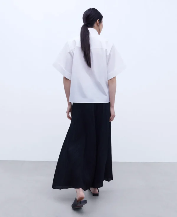 Adolfo Dominguez Pantalons*Pantalon Ample En Tissu Froisse Noir