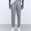 Adolfo Dominguez Pantalons*Pantalon Chino Ample Avec Pinces Gris Clair