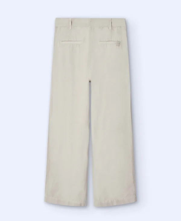 Adolfo Dominguez Pantalons*Pantalon Chino Large En Lin Et Coton Sable Chine