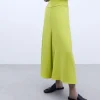 Adolfo Dominguez Pantalons*Pantalon Cropped Uni Vert Pistache