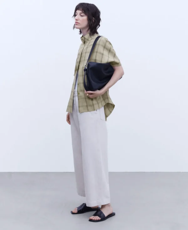 Adolfo Dominguez Pantalons*Pantalon Denim En Coton Et Lin Ecru