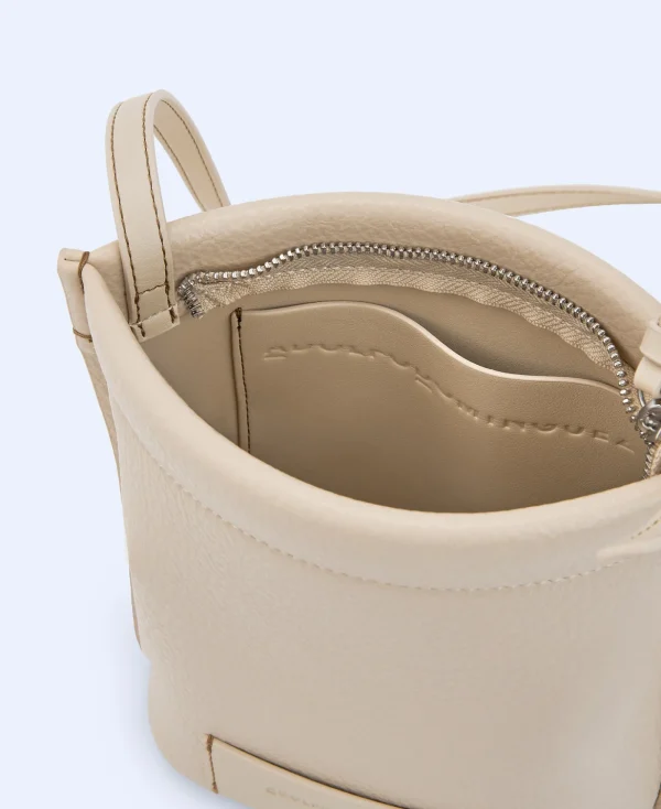 Adolfo Dominguez Sacs*Petit Sac A Bandouliere A Texture Grainee Creme