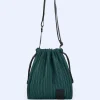 Adolfo Dominguez Sacs*Petit Sac A Bandouliere En Crinkle Recycle Vert Clair