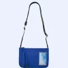 Adolfo Dominguez Sacs*Petit Sac A Bandouliere En Tissu Matelasse Bleu Encre
