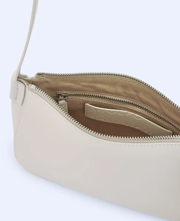 Adolfo Dominguez Sacs*Petit Sac A Bandouliere En Cuir De Vachette Ecru