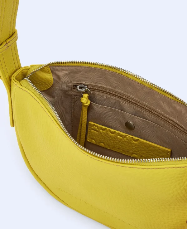 Adolfo Dominguez Sacs*Petit Sac A Bandouliere En Matiere Recyclee Jaune