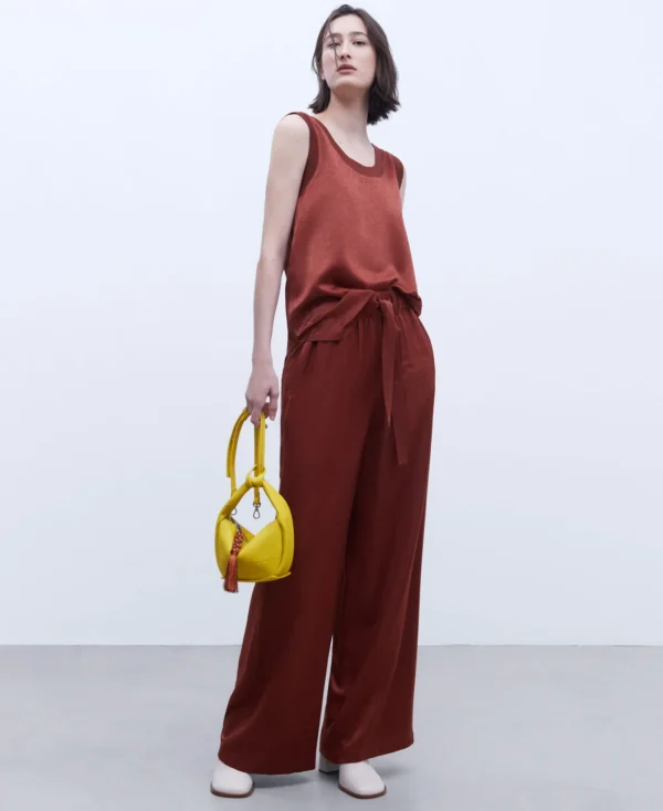 Adolfo Dominguez Sacs*Petit Sac A Bandouliere En Polyester Recycle Jaune