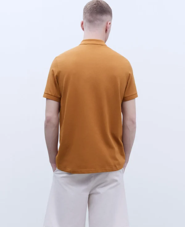 Adolfo Dominguez T-Shirts Et Polos*Polo A Deux Boutons En Coton Rouille