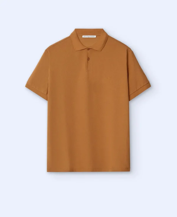 Adolfo Dominguez T-Shirts Et Polos*Polo A Deux Boutons En Coton Rouille
