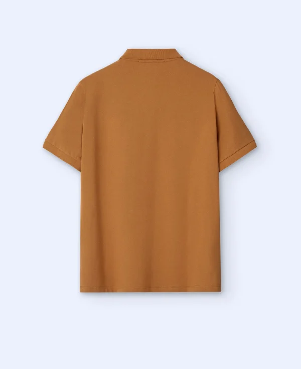 Adolfo Dominguez T-Shirts Et Polos*Polo A Deux Boutons En Coton Rouille