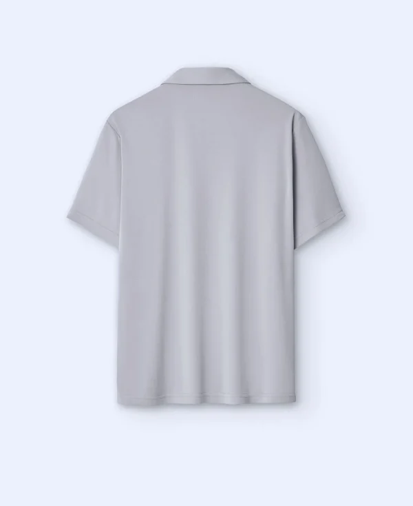 Adolfo Dominguez T-Shirts Et Polos*Polo A Deux Boutons En Modal Gris Clair