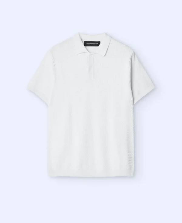 Adolfo Dominguez T-Shirts Et Polos*Polo En Maille De Coton Ecru