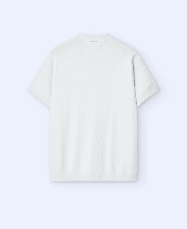 Adolfo Dominguez T-Shirts Et Polos*Polo En Maille De Coton Ecru