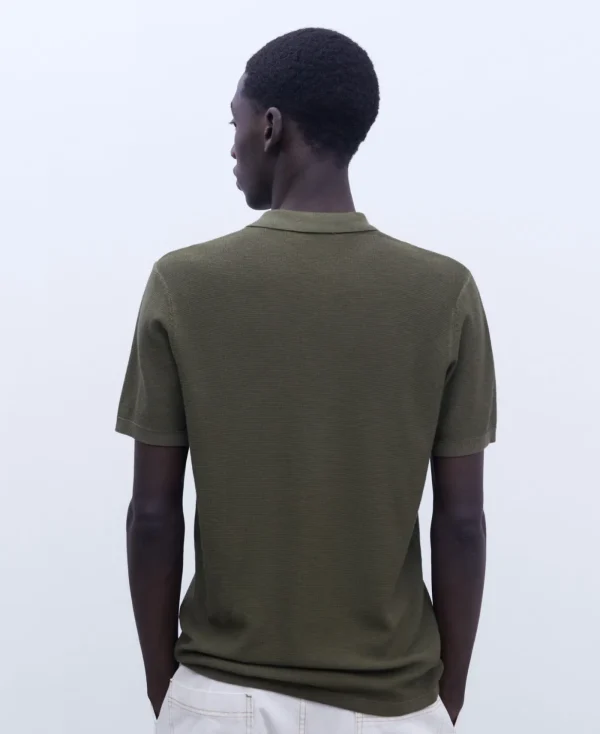 Adolfo Dominguez T-Shirts Et Polos*Polo Regular Fit Sans Boutons Kaki