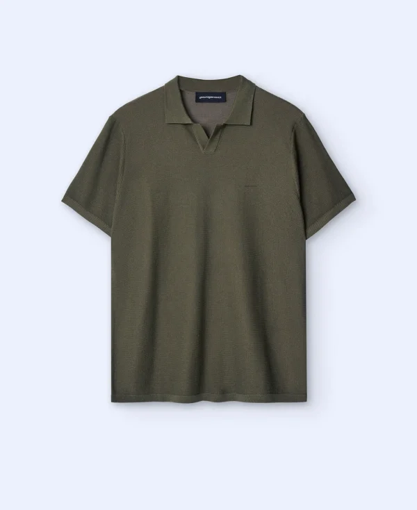 Adolfo Dominguez T-Shirts Et Polos*Polo Regular Fit Sans Boutons Kaki