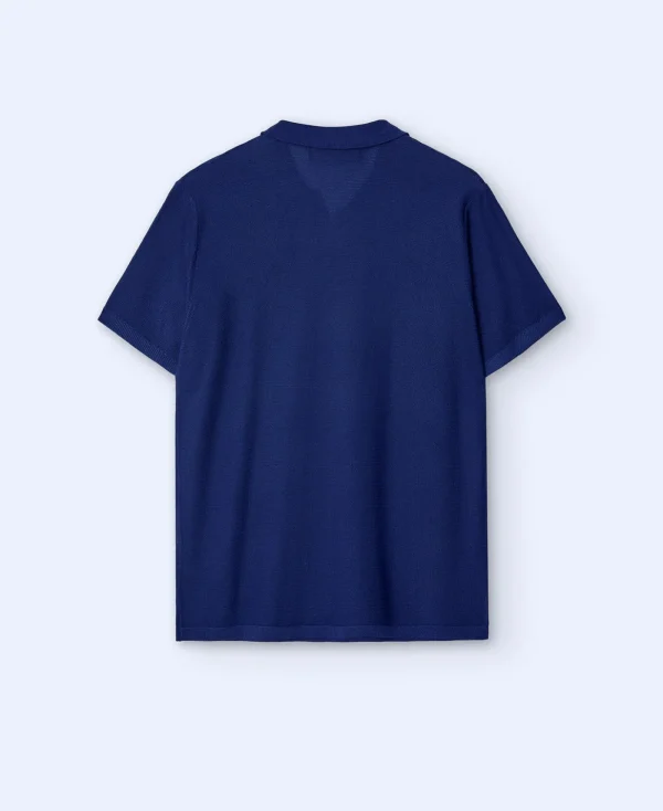 Adolfo Dominguez T-Shirts Et Polos*Polo Regular Fit Sans Boutons Bleu De Prusse