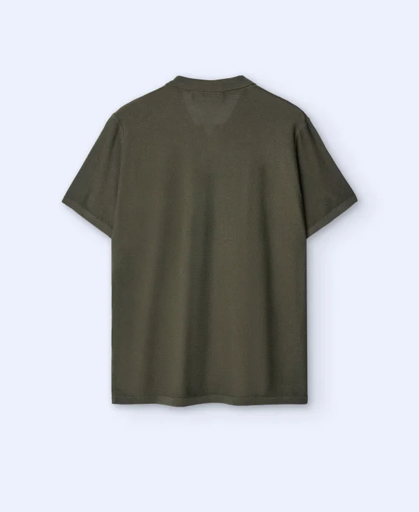 Adolfo Dominguez T-Shirts Et Polos*Polo Regular Fit Sans Boutons Kaki