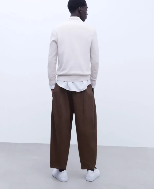 Adolfo Dominguez Mailles*Pull A Col En V En Coton Biologique Ecru